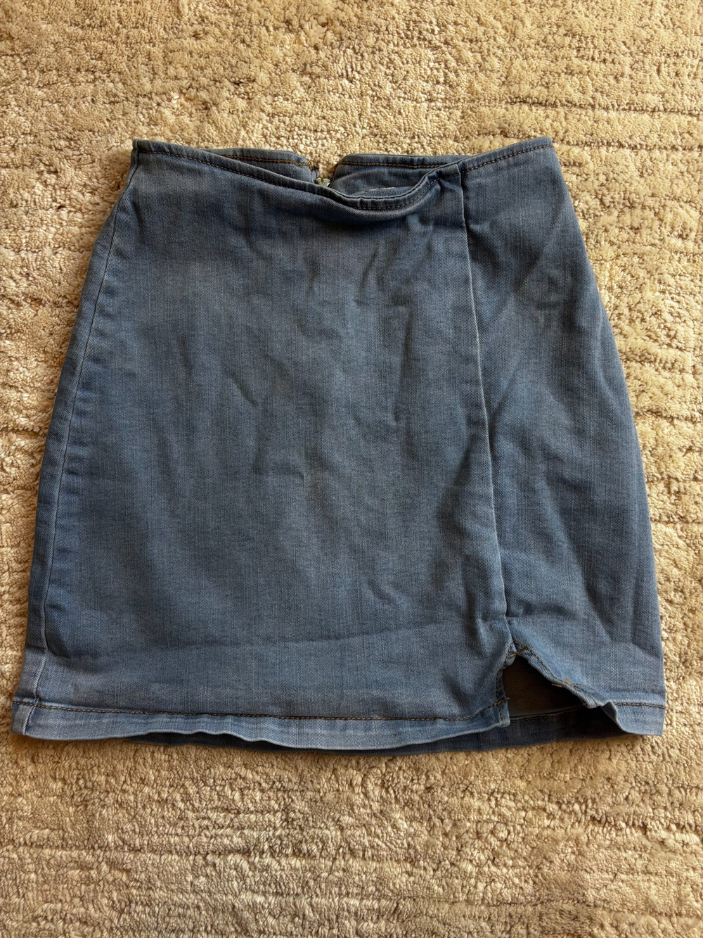 Wild Fable Denim Mini Skirt Zip Front Size 00 Y2K